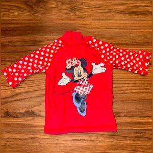 Disney Baby Swim Red Minnie Mouse Long Sleeve Rashguard